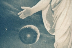 "Solitary," 2018. Gum Bichromate over Cyanotype