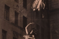 "Fearless, Twin Elements," 2019. Platinum Palladium with imitation copper leaf