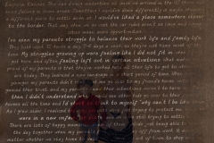 "Unfamiliar Place" from Children of Immigrants, 2020. VanDyke with DASS transfer on Stonehenge.