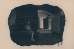 "Conversaton with Myself", 2022. Toned cyanotype.