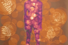 "in our bodies, in our blood 2", 2022. Photogram on silver gelatin paper, produced with single-use plastic waste.