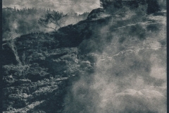 "Rotorua", 2021. Cyanotype, toned with yerba matte tea.