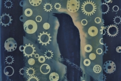 "Crow", 2022. Toned cyanolumen.
