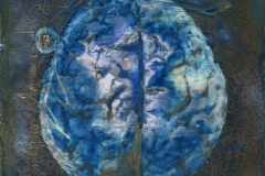 "Cyanolumes", 2021. Cyanotype over lumen print.