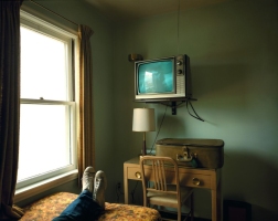 © Stephen Shore, Uncommon Places, Room 125, Westbank Motel, Idaho Falls, Idaho, July 18, 1973