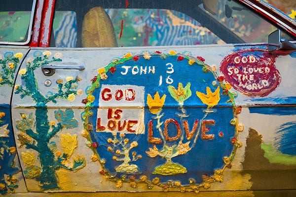 Painted car near Salvation Mountain. Photo © Ted Orland.