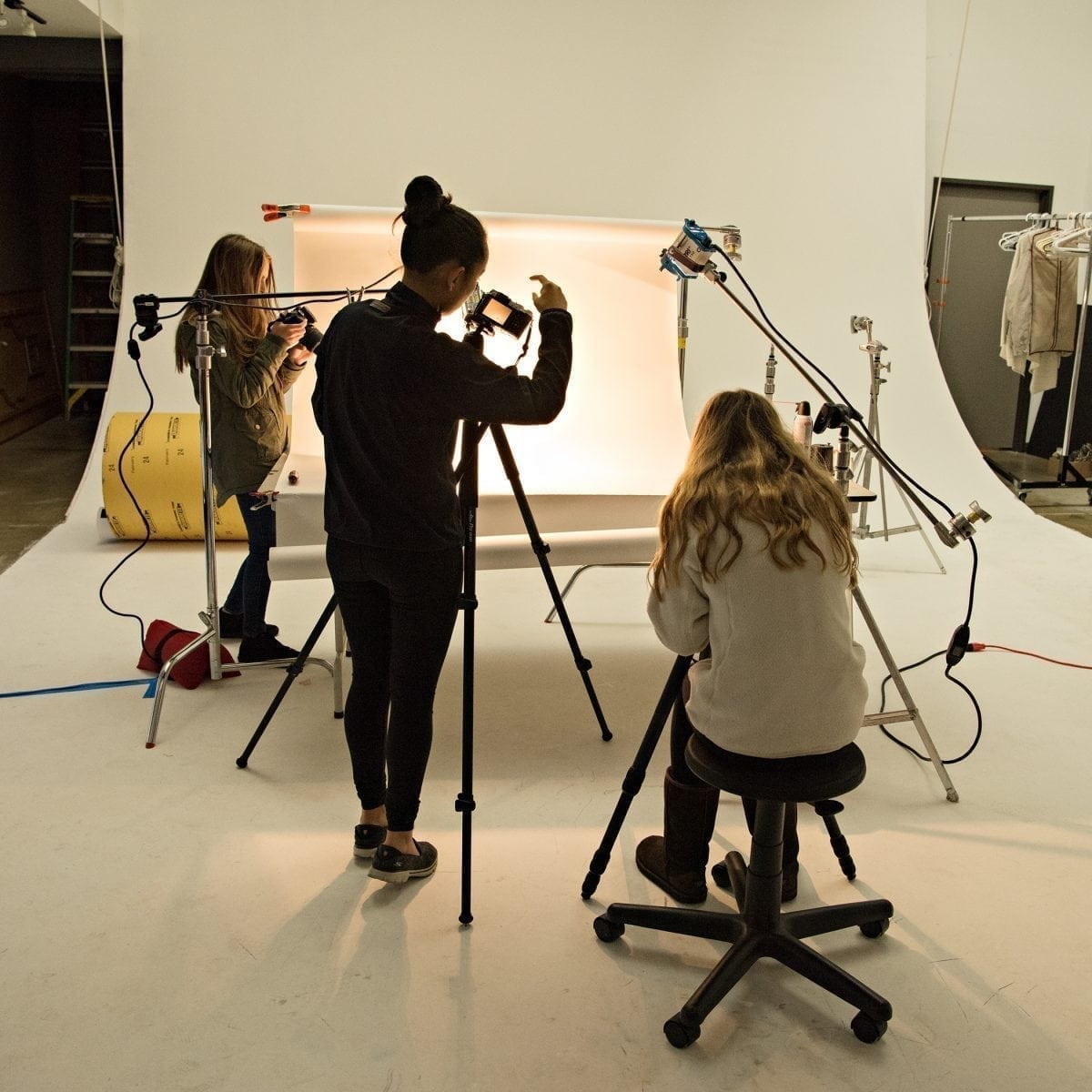 A tripod is a great tool in the studio or on location! Photo © Constance Chu.