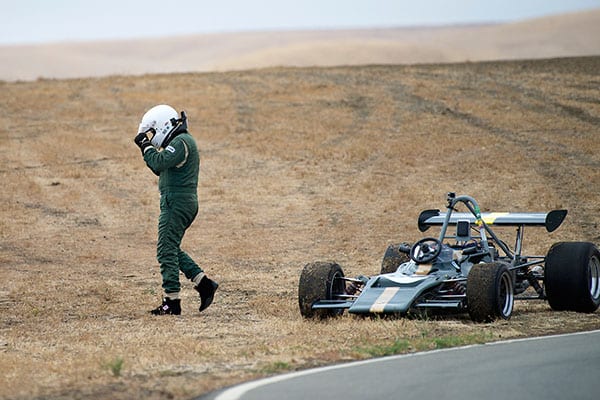 photographing auto racing