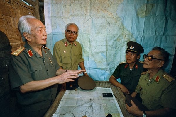 General Giap returns to the hut in the forest where he plotted the battle of Điện Biên Phủ. Photo © Catherine Karnow.