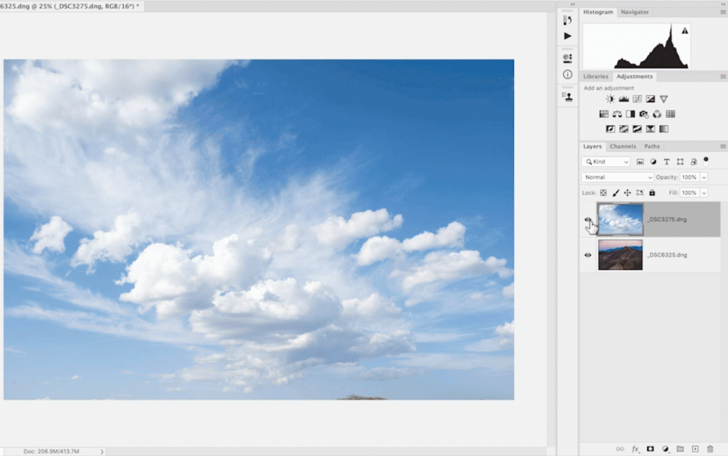 Replace Sky in Photoshop with Color Range and Blending Modes