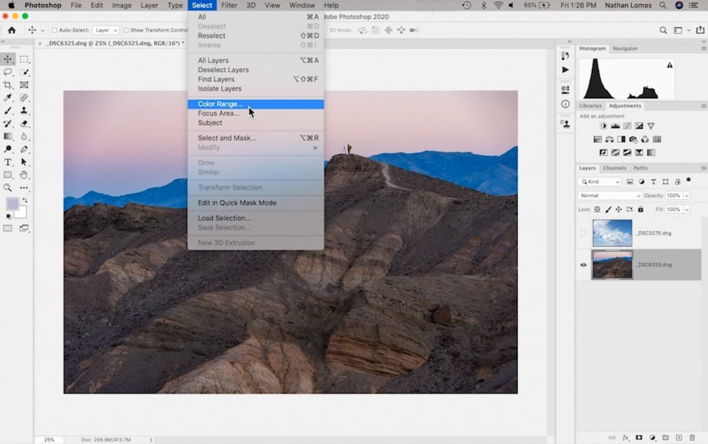 Replace Sky in Photoshop with Color Range and Blending Modes