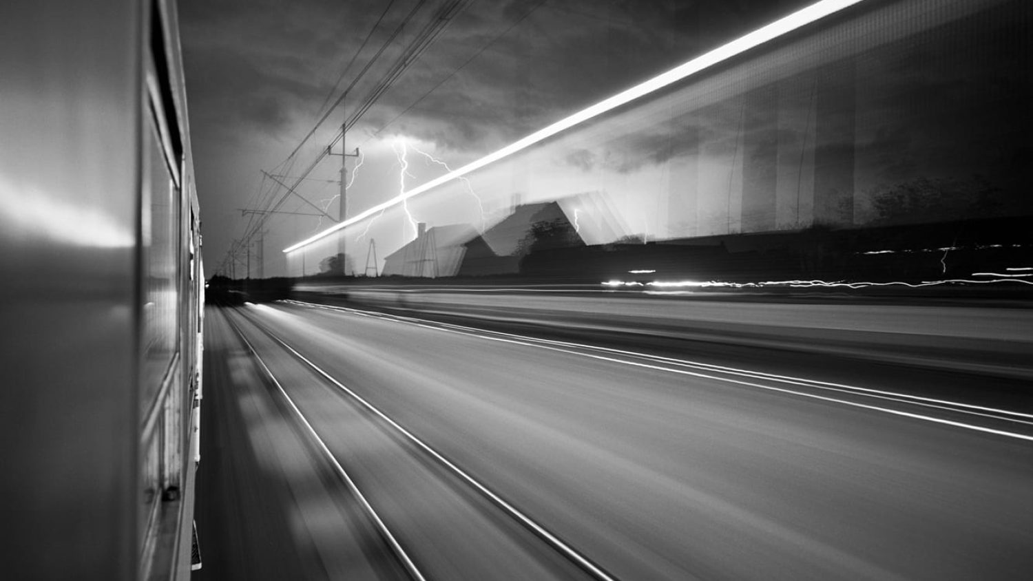 Hendrik Paul made this photo on a night train in Poland using lighting as his flash. Photo © Hendrik Paul.
